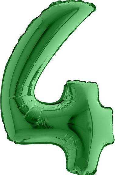 Produktbild Bigiemme Ballon alu Chiffre "4" Vert