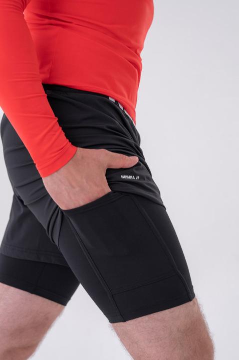 Image du produit Nebbia Short double couche avec poches intelligentes 318 noir (XXL)