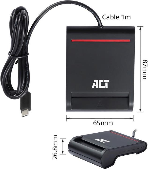 Image du produit External USB-C Smartcard eID Card Reader (USB 2.0)
