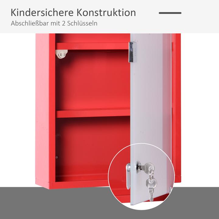 Produktbild Homcom Medizinschrank zum Abschliessen (30 x 12 x 60 cm)