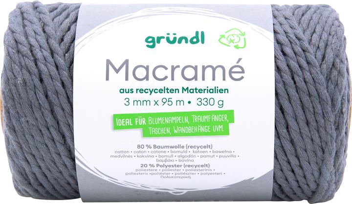Image du produit Gründl Cordon de coton "Macramé", 3 mm, 95 m (95 m)