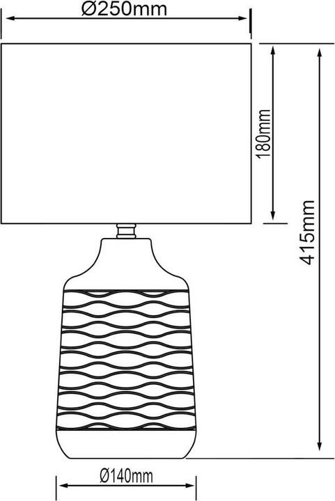 Actual product image Brilliant Ilysa Table Lamp 42cm grey/white (E14)
