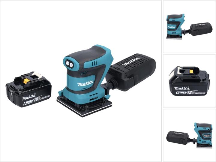 Actual product image Makita DBO481G1 Cordless Finishing Sander 112 x 102mm 18V + 1x Battery 6.0Ah - without Charger (Sander)