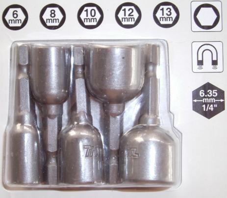 Produktbild Makita Steckschlüssel-Set 1/4 5tlg. (13 mm, 12 mm, 10  mm)