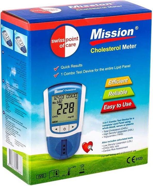 Produktbild Mission 3-in-1 Cholesterin Messgerät (Cholesterinmessgerät)