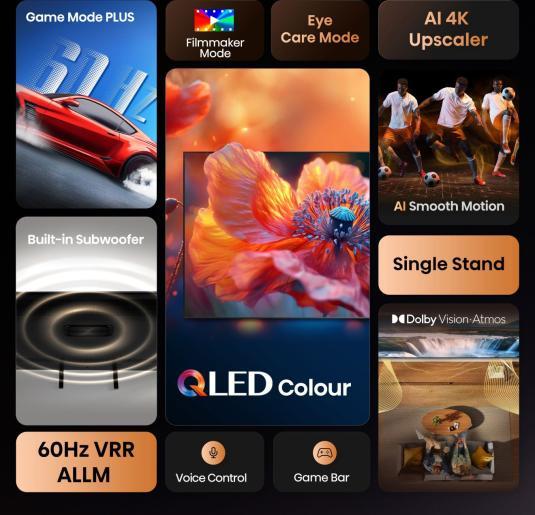 Produktbild Hisense TV 55A7Q (55", QLED, UHD, 2025)