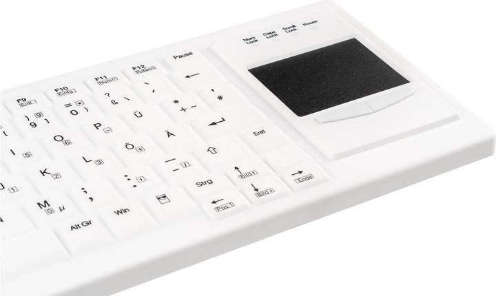 Immagine prodotto Gett Cleantype Xtra Touch Protect WL tastiera wireless in silicone con touchpad IP68 colore (DE, Senza fili)