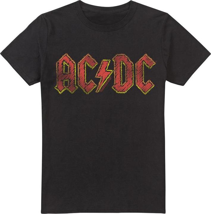 Actual product image AC/DC Mens Hand Drawn Logo T-Shirt (4XL)