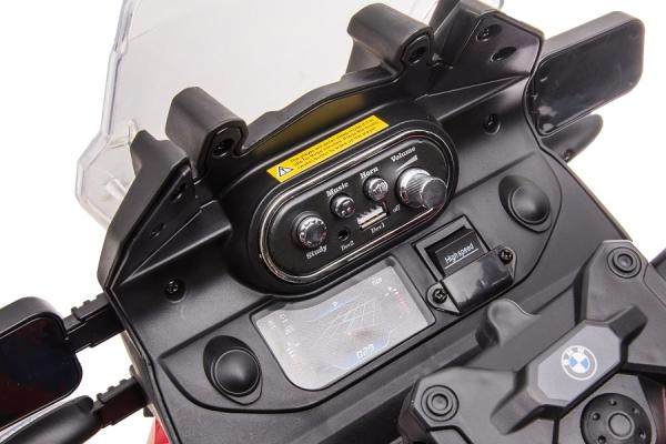 Produktbild Es-toys Elektro Kindermotorrad BMW F850 GS – 12V7A Akku – mit Stützräder, Musik und Lichter -EVA Reife