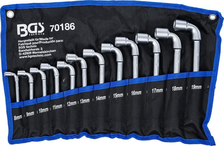 Actual product image BGS Deep Hole Pipe Spanner Set 8 - 19 mm 12 pcs. (19 mm, 12 mm, 14 mm, 16 mm, 10 mm, 18 mm, 17 mm, 11 mm, 15 mm, 8 mm, 9 mm, 13 mm)