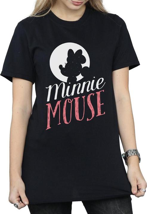 Actual product image Disney Womens/Ladies Minnie Mouse Moon Silhouette Cotton Boyfriend T-Shirt (3XL)