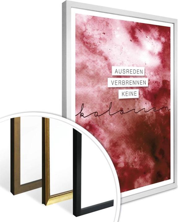 Produktbild Trenddeko Ausreden verbrennen keine Kalorien (40 x 50 cm)