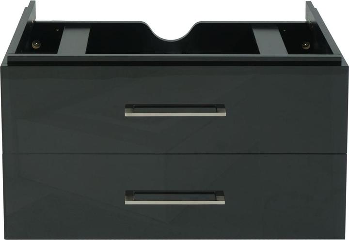Image du produit Mendler Premium Meuble sous lavabo, meuble sous lavabo Meuble de salle de bain, haute brillance 90cm noir