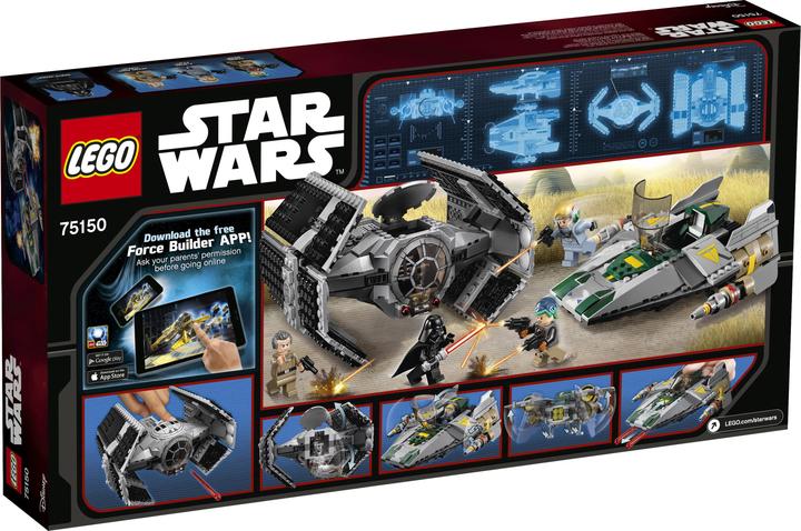 Actual product image LEGO Star Wars Vader's TIE Advanced vs. A-Wing Starfigh (75150, LEGO Star Wars)