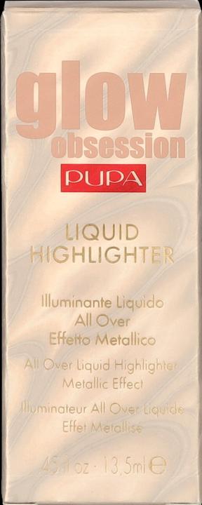 Actual product image Pupa Milano Glow Obsession Liquid Highlighter Metallic Effect Moon Light (002 Moon Light, Highlighter)