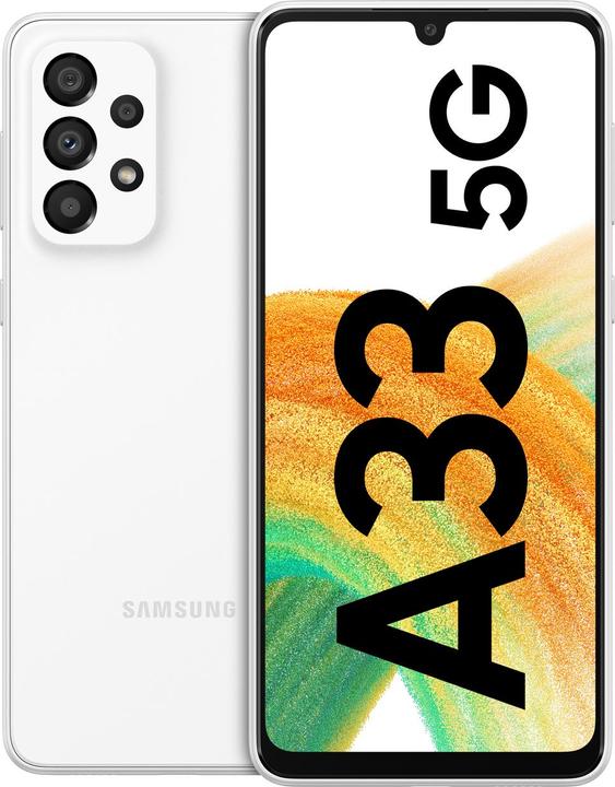 Samsung Galaxy A33 5G EU (128 GB, Awesome White, 6.40", Dual SIM, 48 Mpx, 5G)