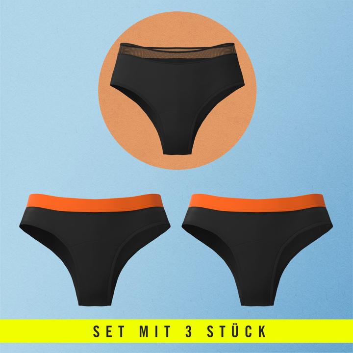 Produktbild Weekiss Leichte Periode Set - Periodenunterwäsche, Menstruationsunterwäsche, Periodenslip (XXL)