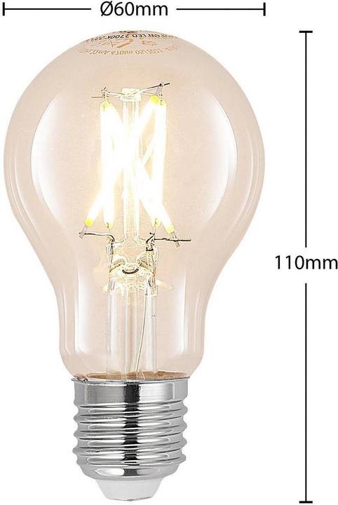 Produktbild Arcchio LED-Lampe E27 4W 2.700K Filament, dimmbar, klar (E27, 4 W, 470 lm, 1 x, E)