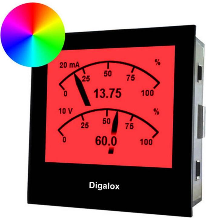Immagine prodotto TDE Instruments Misuratore digitale da pannello Digalox Misuratore grafico DIN per 10V/20mA DC con display multiplo