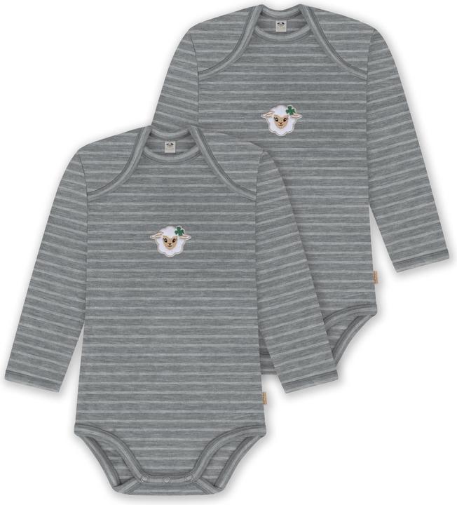 Normani 2er Pack Baby Merino Body Langarm „Auckland" - 9377