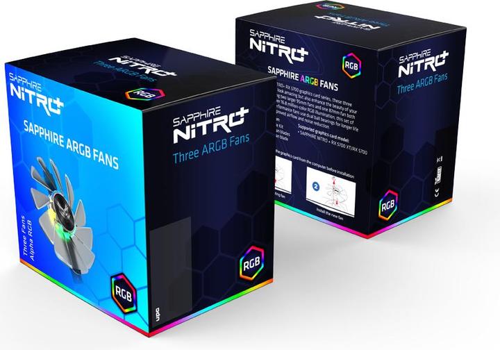 Actual product image Sapphire ARGB fan for Nitro+ (95 mm, 1 x)