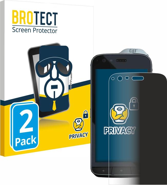 Produktbild BROTECT Sichtschutzfolie Anti-Spy Privacy Folie Blaulicht-Schutz (2 Stück, CAT S61)