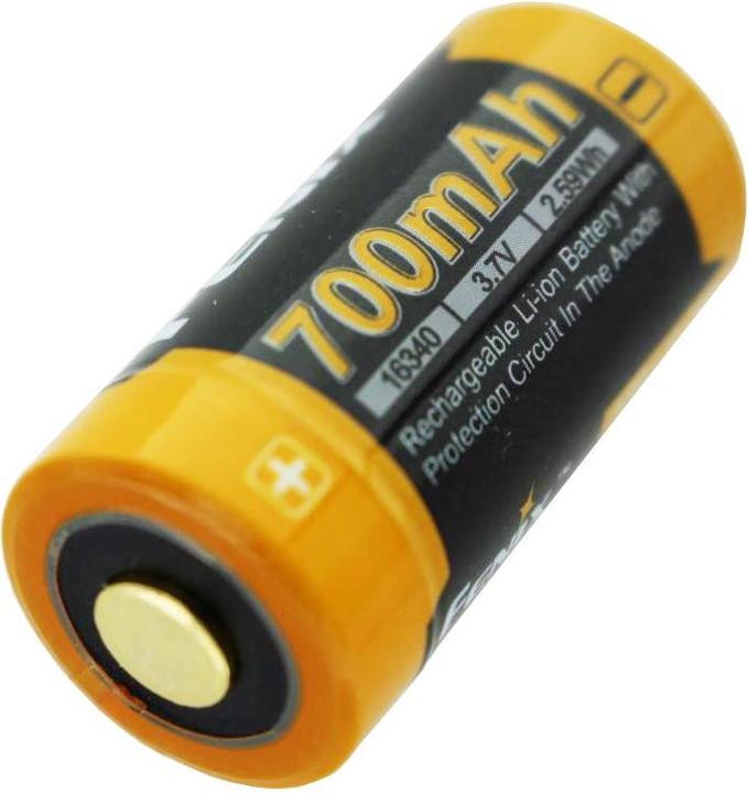 Actual product image Fenix Battery CR123 A 4 pieces and LCD fast charger (4 pcs., CR123A, 760 mAh, Rechargeable battery)