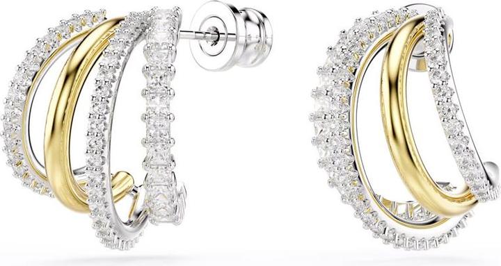Produktbild Swarovski Hyperbola Kreolen Verschiedene Schliffe Mini Weiss Metallmix (Swarovski Metall)