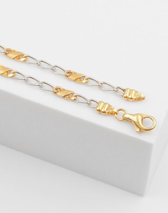 Produktbild Muau 8er-Kette (750, Weissgold, 18K Gelbgold, 42 cm)