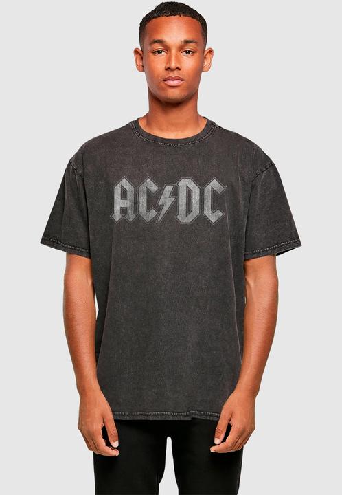 Produktbild Merchcode ACDC - Logo Acid Washed Oversize Tee - 165697 (3XL)