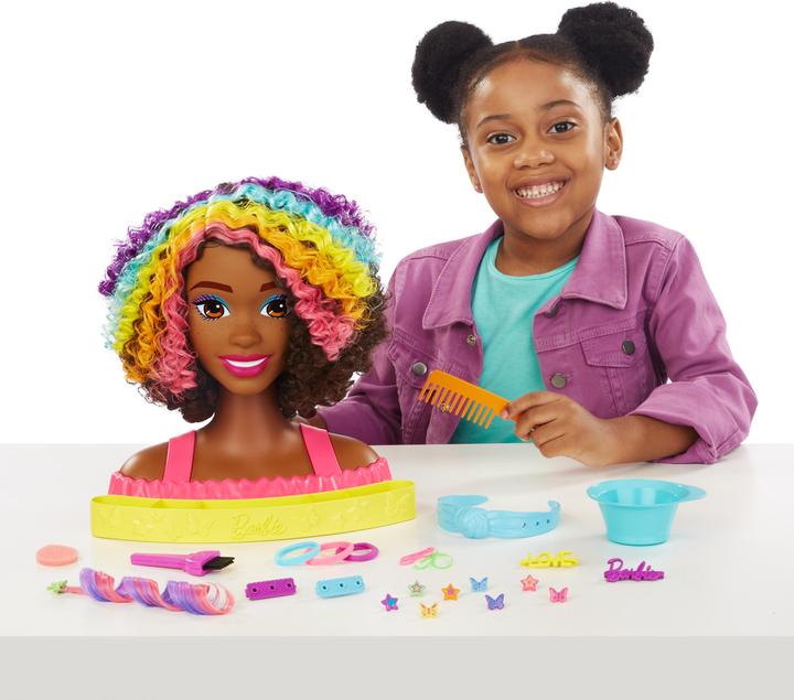 Actual product image Mattel Barbie Tete Coiffer Brune