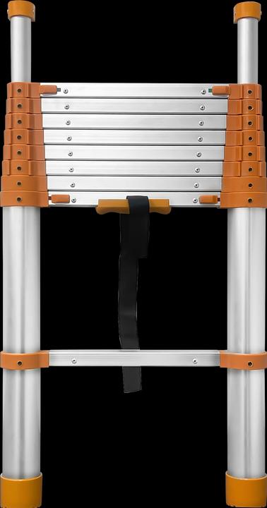 Produktbild CarTech Teleskopleiter 2.6m 1-tlg. Aluminium (Anlegeleiter, 48 cm)