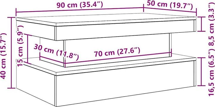 Image du produit VidaXL Raymond (90 x 50 x 40 cm)