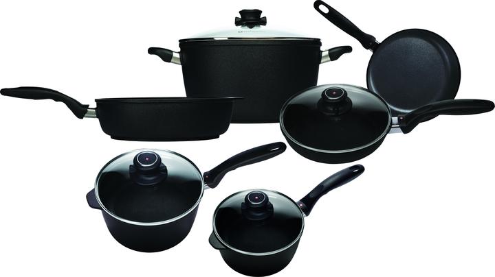 Actual product image Swiss Diamond 10-piece pan set CLASSIC XD Black (28 cm, Pan set + pot set, Aluminium)