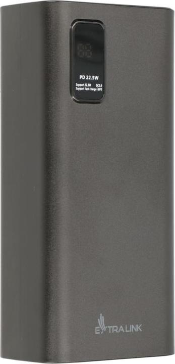 Actual product image Extralink EX.19515 power bank Lithium Polymer (LiPo) Black (30000 mAh, 22.50 W, 111 Wh)