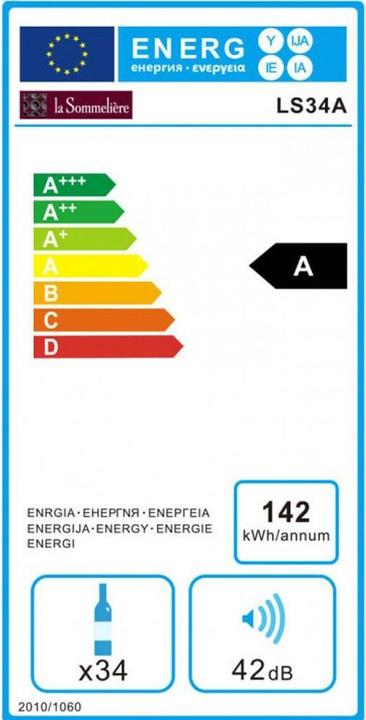 Etichetta energetica La Sommelière Frigorifero per vini LS34A