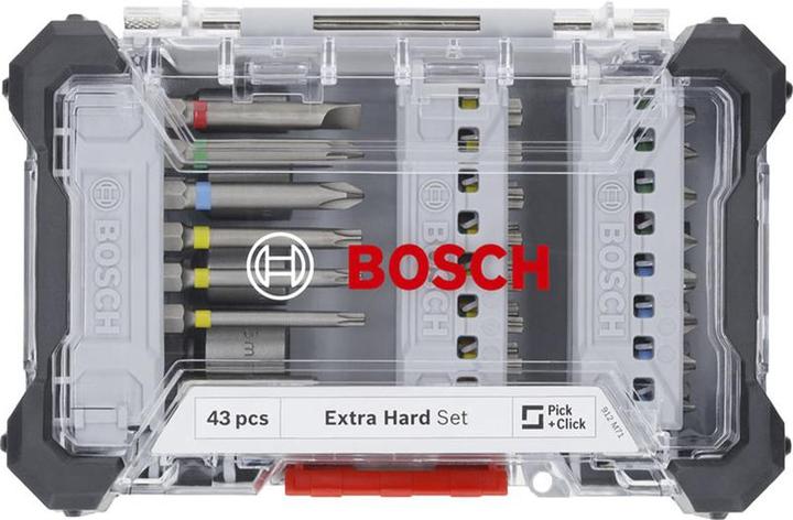 Image du produit Bosch Professional Jeu d'embouts Extra Hard 43 pcs. (PH1 / PH2 / PH3 / PZ1 / PZ2 / PZ3 / HEX3 / HEX4 / HEX5 / HEX6 / T10 / T15 / T20 / T25 / T27 / T30 / T40 / SL3 / SL4 / SL5 / SL6 / TH10 / TH15 / TH20 / TH25 / TH27 / TH30 / TH40)