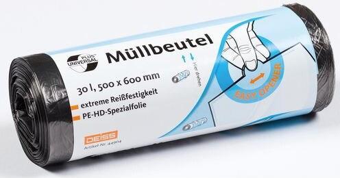 Produktbild Deiss Abfallsäcke 44904 30 Liter Grau (50 x, 30 l)