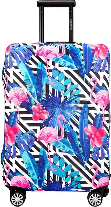 Actual product image isda Suitcase cover&Stripes Flamingo Small (45-) (Protective sheath)