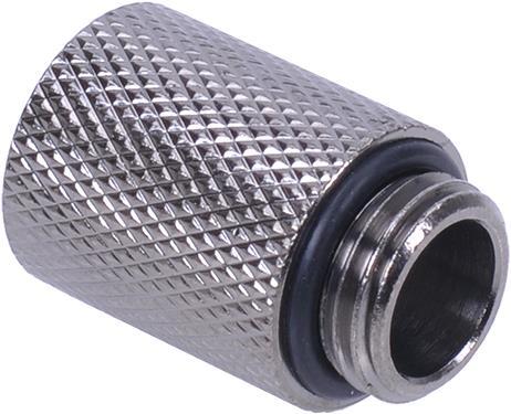 Actual product image Aquatuning Extension G1/4 to G1/4 25mm knurled black nickel