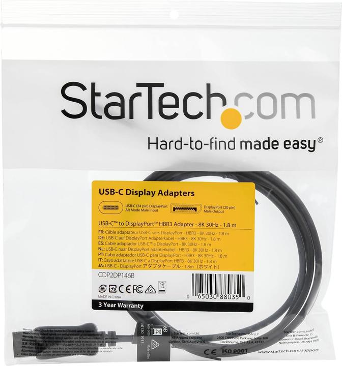 Actual product image StarTech USB Typ C — DisplayPort (1.80 m, DisplayPort)