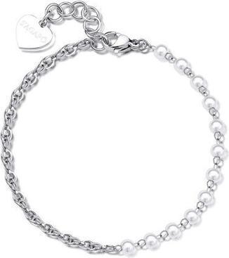 Produktbild Sagapo S'AgapÃµ - Elegant steel bracelet with chunky pearls SHK67