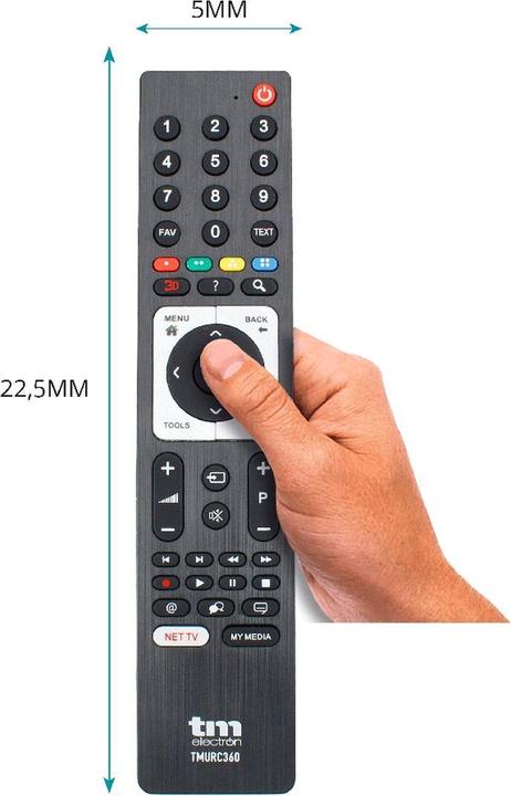 Actual product image TM Electron Fernbedienung TV LED, LCD, GRUNDIG, BEKO Schwarz (Universal remote control)