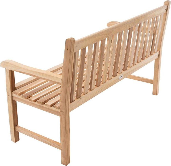 Produktbild VCM 3-Sitzer Gartenbank Parkbank hochwertig massiv Teak Holz natur 150 cm