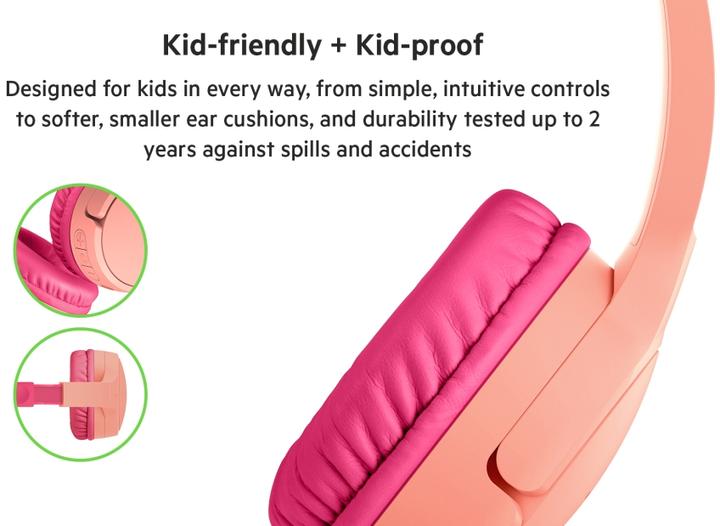 Immagine prodotto Belkin Soundform mini on-ear per bambini BT USB-C pi. AUD002btPKV3