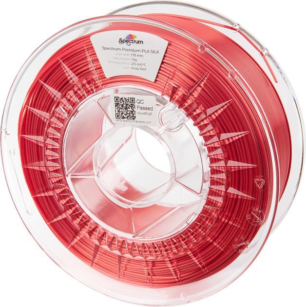 Immagine prodotto Filamento PLA SILK rosso rubino 1,0kg 1,75mm (PLA, 1.75 mm, 1000 g, Rosso)