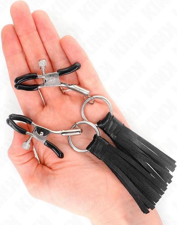 Produktbild Kink - Kunstleder Quaste Nippel Klammern 6 Cm