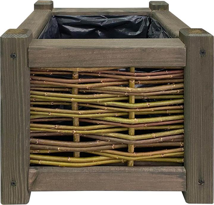 Actual product image Natura Punto Rattan and Wood Flower Box (30 cm)