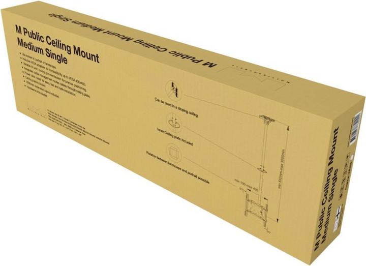 Actual product image Multibrackets Ceiling mount 32" - 70", metal, white, max 30 kg (Ceiling, 55", 30 kg)