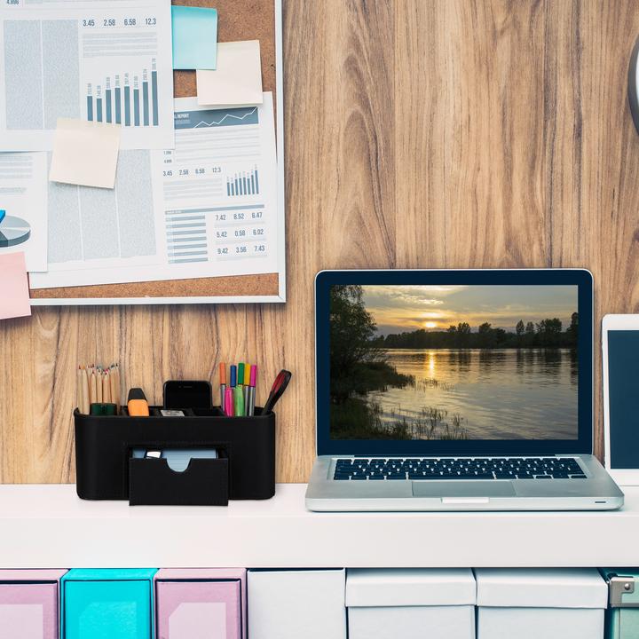 Image du produit Relaxdays Organiseur de bureau Faux cuir